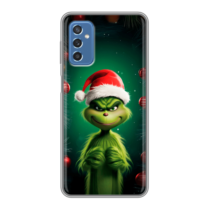 Силиконовый чехол на Samsung Galaxy M52 5G с принтом Гринч Новый год Рождество Силиконовый чехол на Samsung Galaxy M52 5G с принтом Гринч Новый год Рождество