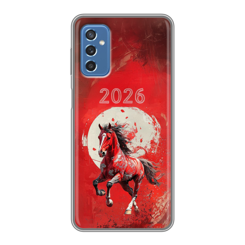 Силиконовый противоударный чехол на Samsung Galaxy M52 5G с принтом Новый год Силиконовый противоударный чехол на Samsung Galaxy M52 5G с принтом Новый год