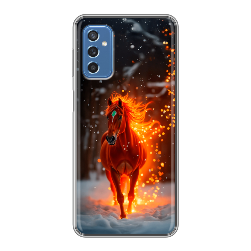 Силиконовый противоударный чехол на Samsung Galaxy M52 5G с принтом Новый год Силиконовый противоударный чехол на Samsung Galaxy M52 5G с принтом Новый год