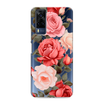 Силиконовый чехол на Vivo Y53s с принтом Розы Силиконовый чехол на Vivo Y53s с принтом Розы