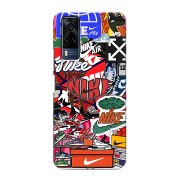 Силиконовый чехол на Vivo Y53s с принтом Найк Nike яркий Силиконовый чехол на Vivo Y53s с принтом Найк Nike яркий
