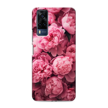 Силиконовый чехол на Vivo Y53s с принтом цветы пионы Силиконовый чехол на Vivo Y53s с принтом цветы пионы