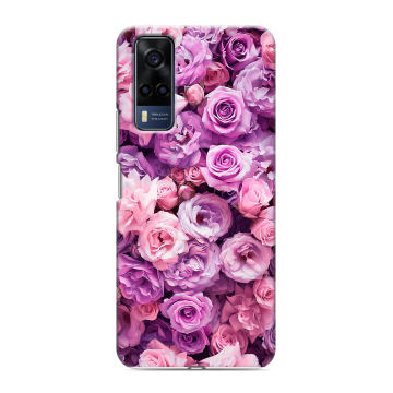Силиконовый чехол на Vivo Y53s с принтом лавандовые розы