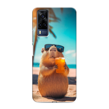 Силиконовый чехол на Vivo Y53s с принтом Капибара Силиконовый чехол на Vivo Y53s с принтом Капибара