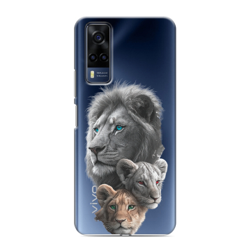 Силиконовый чехол на Vivo Y53s с принтом Львы