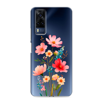 Силиконовый чехол на Vivo Y53s с принтом Цветы