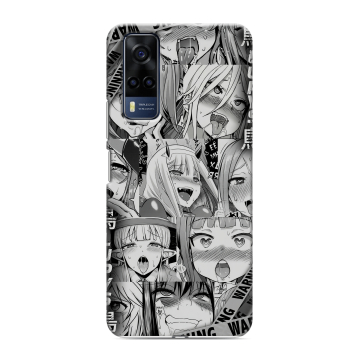 Силиконовый чехол на Vivo Y53s с принтом Ahegao Ахегао Аниме