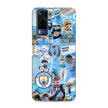 Силиконовый чехол на Vivo Y53s с принтом Man City Манчестер Сити