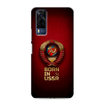 Силиконовый чехол на Vivo Y53s с принтом Флаг Герб СССР