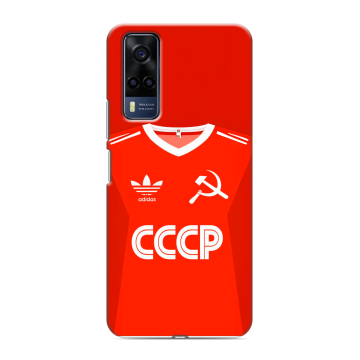 Силиконовый чехол на Vivo Y53s с принтом Флаг Герб СССР