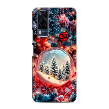 Силиконовый чехол на Vivo Y53s с принтом Новый год