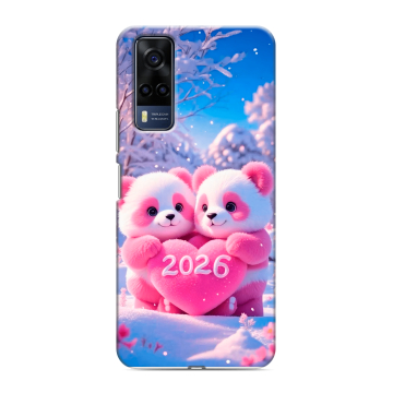 Силиконовый чехол на Vivo Y53s с принтом Новый год