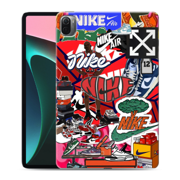 Силиконовый чехол на Xiaomi Pad 5 с принтом Найк Nike яркий