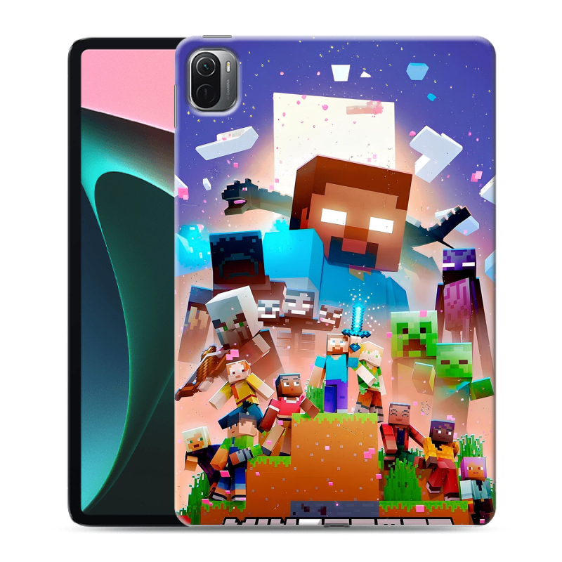 Силиконовый чехол на Xiaomi Pad 5 с принтом Майнкрафт Minecraft Силиконовый чехол на Xiaomi Pad 5 с принтом Майнкрафт Minecraft