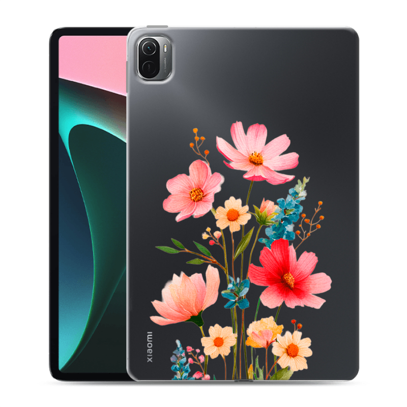 Силиконовый чехол на Xiaomi Pad 5 с принтом Цветы Силиконовый чехол на Xiaomi Pad 5 с принтом Цветы