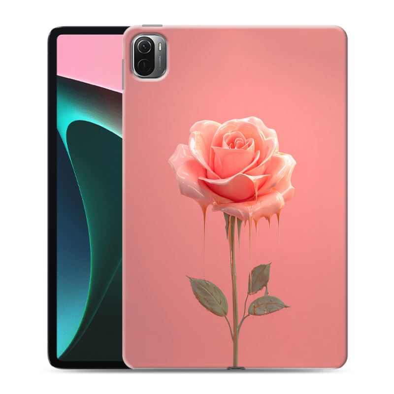 Силиконовый противоударный чехол на Xiaomi Pad 5 с принтом Розовая роза Силиконовый противоударный чехол на Xiaomi Pad 5 с принтом Розовая роза