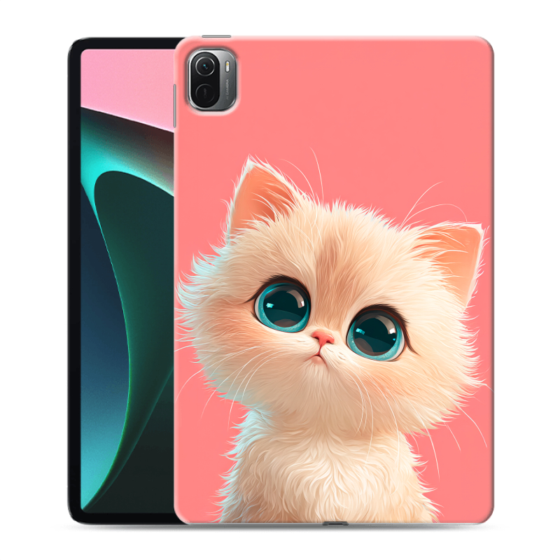 Силиконовый противоударный чехол на Xiaomi Pad 5 с принтом Розовый котенок Силиконовый противоударный чехол на Xiaomi Pad 5 с принтом Розовый котенок