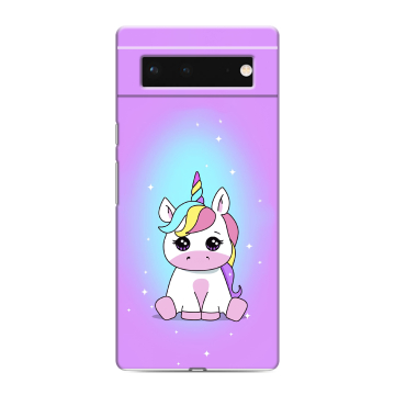 Силиконовый чехол на Google Pixel 6 с принтом Единорог