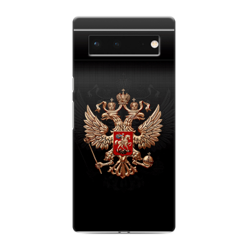 Силиконовый чехол на Google Pixel 6 с принтом Герб России
