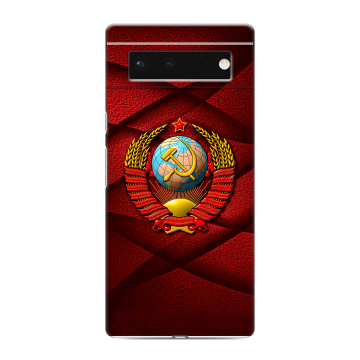 Силиконовый чехол на Google Pixel 6 с принтом Герб СССР