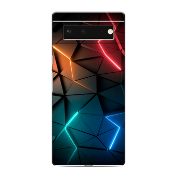 Силиконовый чехол на Google Pixel 6 с принтом Абстракция неон