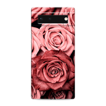 Силиконовый чехол на Google Pixel 6 с принтом Цветы розы
