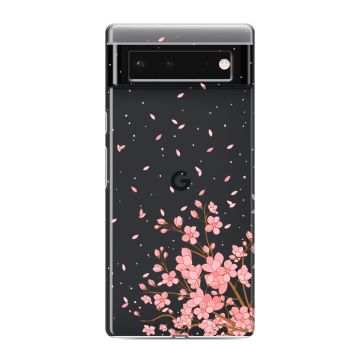 Силиконовый чехол на Google Pixel 6 с принтом Ветка сакуры