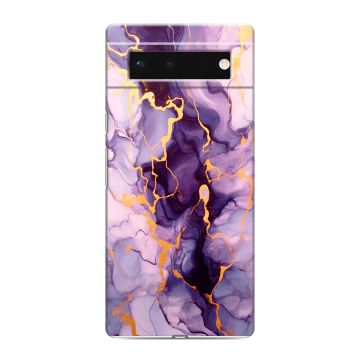 Силиконовый чехол на Google Pixel 6 с принтом Мрамор