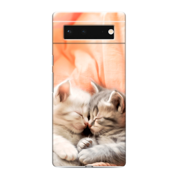 Силиконовый чехол на Google Pixel 6 с принтом Котята