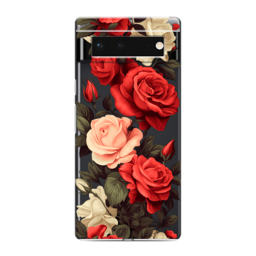Силиконовый чехол на Google Pixel 6 с принтом Розы