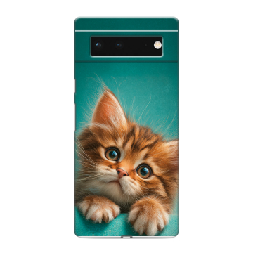 Силиконовый чехол на Google Pixel 6 с принтом котенок