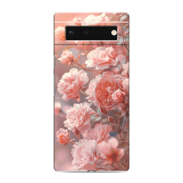 Силиконовый чехол на Google Pixel 6 с принтом Розовые розы