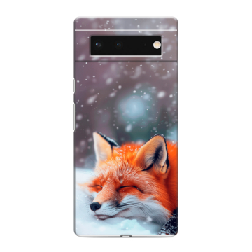 Силиконовый чехол на Google Pixel 6 с принтом лиса