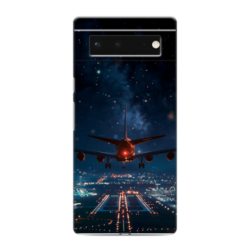 Силиконовый чехол на Google Pixel 6 с принтом самолет