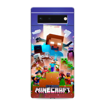 Силиконовый чехол на Google Pixel 6 с принтом Майнкрафт Minecraft Силиконовый чехол на Google Pixel 6 с принтом Майнкрафт Minecraft