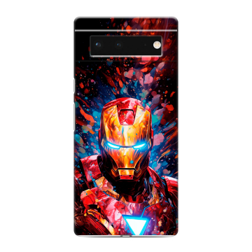 Силиконовый чехол на Google Pixel 6 с принтом Железный человек Ironman
