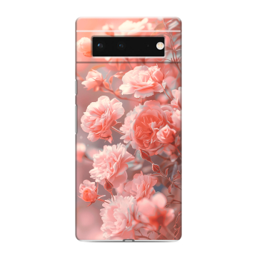Силиконовый чехол на Google Pixel 6 с принтом Розы цветы