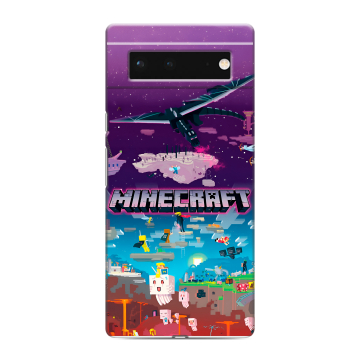 Силиконовый чехол на Google Pixel 6 с принтом Майнкрафт Minecraft