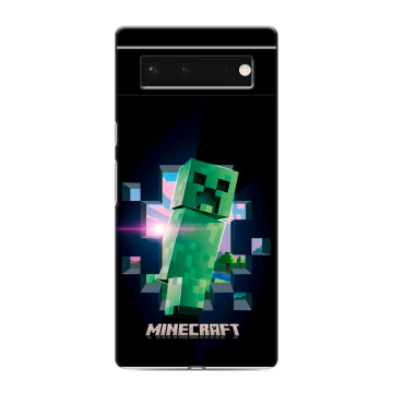 Силиконовый чехол на Google Pixel 6 с принтом Майнкрафт Minecraft
