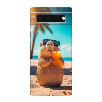 Силиконовый чехол на Google Pixel 6 с принтом Капибара Силиконовый чехол на Google Pixel 6 с принтом Капибара