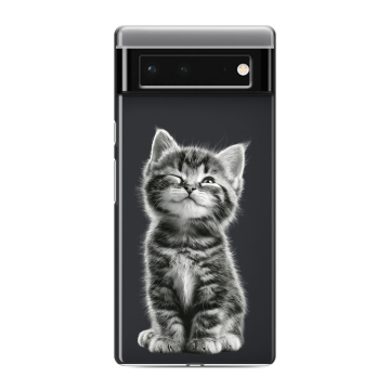 Силиконовый чехол на Google Pixel 6 с принтом Котенок
