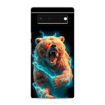 Силиконовый чехол на Google Pixel 6 с принтом Медведь