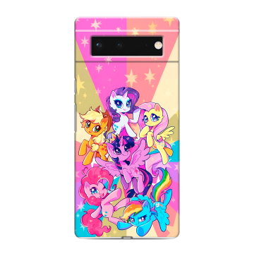 Силиконовый чехол на Google Pixel 6 с принтом My little pony Дружба чудо