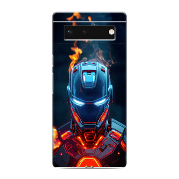 Силиконовый чехол на Google Pixel 6 с принтом IronMan Железный человек