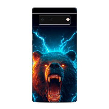 Силиконовый чехол на Google Pixel 6 с принтом Медведь
