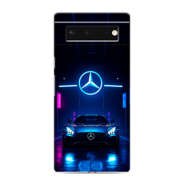 Силиконовый чехол на Google Pixel 6 с принтом Mercedes Мерседес
