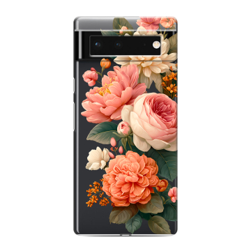 Силиконовый чехол на Google Pixel 6 с принтом цветы