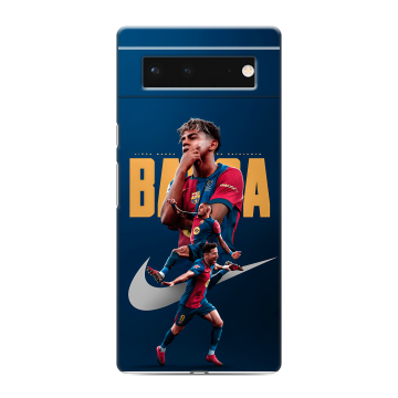 Силиконовый чехол на Google Pixel 6 с принтом Барселона Barca Yamal 