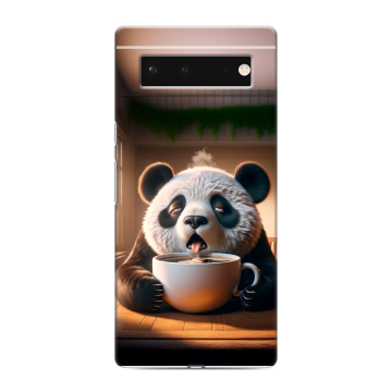 Силиконовый чехол на Google Pixel 6 с принтом смешная панда
