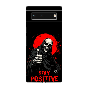 Силиконовый чехол на Google Pixel 6 с принтом смешной скелет